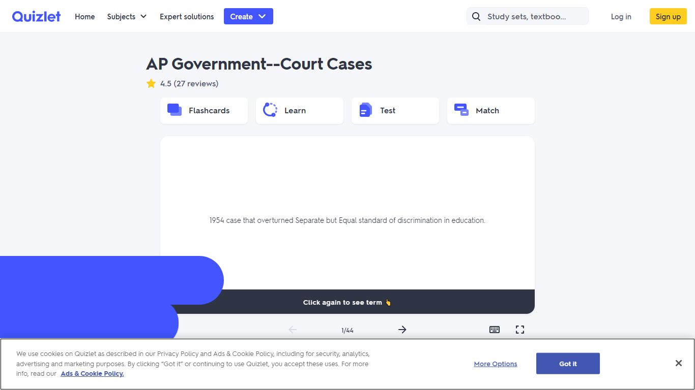 AP Government--Court Cases Flashcards | Quizlet